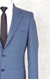 Jan Carlucci Yazlık İki Düğme-Yarım Astar- Slimfit Drop 6 Ceket-Mavi
