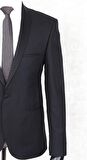 Jan Carlucci Slim Fit Şal Yaka-Tek Yırtmaç Siyah Drop 6 Damatlık Takım