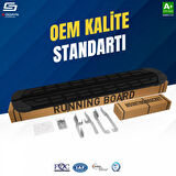 S-Dizayn Jeep Commander S-Plus Siyah Yan Basamak 173 Cm 2006-2010 A+ Kalite