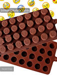 Karışık Emoji Çikolata Kalıbı BPA FREE Buz Kalıbı Silikon Tatlı Kalıbı Yapışmaz Kalıp