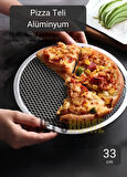 Pizza Tepsisi Alüminyum Pizza Teli Lahmacun Tepsisi 33 Cm