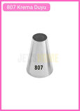 807 Yuvarlak Desen Krema Duyu Büyük Boy Pasta Duyu Paslanmaz Çelik Krema Torbası Ucu 3.5x1.6x5.2 cm
