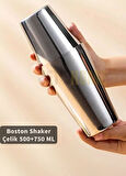 Boston Shaker Çelik Paslanmaz Çelik Kokteyl Shaker 500+750 ML