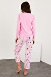 Baskılı Uzun Kol Pijama Takım