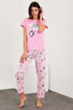 Baskılı Kısa Kol Pijama Takım