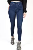 Kadın Blue Black Süper Skinny Fit Esnek Likralı Yüksek Bel Denim Jean Kot Pantolon HLTJENNİE-BLUE BLACK-A