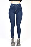 Kadın Blue Black Süper Skinny Fit Esnek Likralı Yüksek Bel Denim Jean Kot Pantolon HLTJENNİE-BLUE BLACK-A