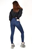Kadın Blue Black Süper Skinny Fit Esnek Likralı Yüksek Bel Denim Jean Kot Pantolon HLTJENNİE-BLUE BLACK-A