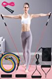 Çantalı 12 Parça Çok Fonksiyonlu Pilates Ve Güç Direnç Lastiği, Atlama ipi Egzersiz Spor Aleti Seti