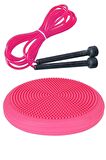 Denge Diski Topu Ve Atlama Ipi Pilates Egzersiz Seti Balance Trainer Spor Aleti