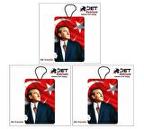 Jethızında 3'lü Set Türk Bayrağı Atatürk Tasarımlı Oto Kokusu