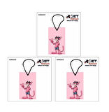 3'lü Set Pink Panter Pembe Panter Özel Tasarımlı Dekoratif Oto Araç Kokusu
