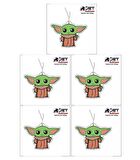 Jethızında 5'li Set Yoda Tasarımlı Dekoratif Oto Kokusu