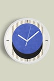 Soyut Tasarım Modern Duvar Saati - 35cm - Önü Camlı Beyaz Kasa - Sessiz Mekanizma