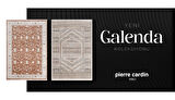 Pierre Cardin Galenda JH03B Krem Gri Viskon Akrilik Yumuşak Dokulu Eskitme Etnik Halı
