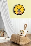 Cool Maymun Tasarım Modern Duvar Saati - 35cm - Önü Camlı Siyah Kasa - Sessiz Mekanizma