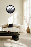 Soyut - Bohem - Geometrik Temalı Modern Duvar Saati - 35cm - Önü Camlı Siyah Kasa - Sessiz Mekanizma