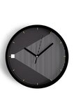Siyah - Beyaz Optik İllüzyon Modern Tasarım Duvar Saati - 42cm - Sessiz Mekanizma