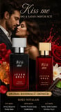 JEVEN BRUS Kiss Me Bay Bayan Parfüm Seti 2x50 ml EDP | Love Me Kadın + Kiss Me Erkek | Orijinal Bandrollü Parfüm Seti | Kalıcı ve Yoğun Koku