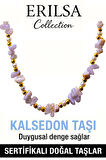 Sertifikalı Kırık Taşlı Model İnci - Kalsedon Taşı Kolye