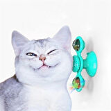 BUFFER® Pet Malzemeleri Vantuzlu Fırıldak Toplu Dönen Şeffaf Depo Tasarım İnteraktif Kedi Oyuncağı