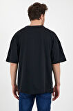 Unisex Pamuklu Turuncu Bisiklet Yaka Oversize T-shirt