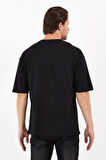 Unisex Pamuklu Turuncu Bisiklet Yaka Oversize T-shirt