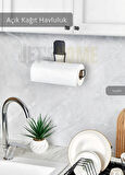 Kağıt Havluluk Paslanmaz Peçetelik Çelik Banyo Havluluk Düzenleyici Siyah