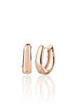 Gümüş 925 Ayar 17 Mm Aura Damla Halka Rose Küpe