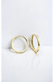 Gümüş 925 Ayar 2 Cm Halka Gold Küpe