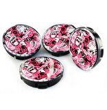 Pink Cool Tuning Damla Geçme Jant Göbeği 4'lü 55mm