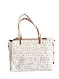 Just Polo JP2120  Kadın Monogram Baskılı  El ve Omuz Çantası OZT2120