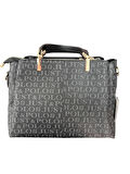 Just Polo JP2120  Kadın Monogram Baskılı  El ve Omuz Çantası OZT2120