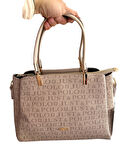 Just Polo JP2120  Kadın Monogram Baskılı  El ve Omuz Çantası OZT2120
