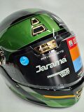 Mt Kask Mt Jarama 68th C1 Gloss Green - Şeffaf Vizörlü M