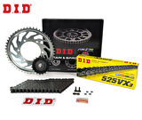 ZİNCİR DİŞLİ SETİ HONDA CB 650R (650 cc)  (2019-2021) / HONDA / CB 650R / 650cc / ZİNCİR: DID-525VX3 (Çelik)-118 / ÖN DİŞLİ: JT (15T)  / ARKA DİŞLİ: SUNSTAR (42T) / 2019-2020-2021-2022-2023
