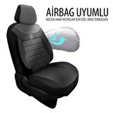 NiCe Shop Chevrolet Lacetti Uyumlu Koltuk Kılıfı Stone Serisi - Siyah