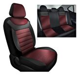 NiCe Shop Renault Clio  3 Uyumlu Koltuk Kılıfı Stone Serisi - Kırmızı