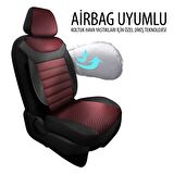 NiCe Shop Seat İbiza Uyumlu Koltuk Kılıfı Stone Serisi - Kırmızı