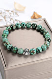 Sertifikalı Doğal Afrika Turkuaz Taşı Bileklik (gümüş Aparatlı)