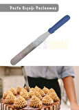 Pasta Bıçağı Tırtıklı Pasta Spatulası Paslanmaz Çelik 38 cm