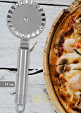 Pizza Kesici Paslanmaz Börek Kesici Çelik Pizza Bıçağı Tatlı Kesici Dişli Rulet Orta Boy Çap 5,3 cm