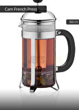 Cam French Press Kahve Demleme Paslanmaz İç Yapı İnox 350 ml