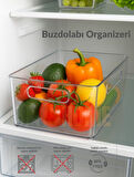 Buzdolabı İçi Düzenleyici Saklama Organizeri Bpa Free Düzenleyici Darbeye Dayanaklı 29X20X9 cm