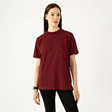 LAMPAGO Unisex Bisiklet Yaka T-shirt