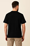 Erkek Regular Fit Basic Siyah Tişört 