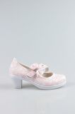 Topuklu Pembe Sarmaşık Kız Çocuk Ayakkabı