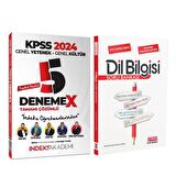 İndeks 2024 KPSS Genel Yetenek Genel Kültür 5 DenemeX ve AKM Dil Bilgisi Soru Bankası Seti 2 Kitap