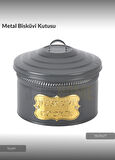 Metal Saklama Kutusu Ekmek Sepeti Organizeri 19x19x17