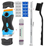 Çok Amaçlı Set Plastik ve Metal Tıraş Bıçağı Kazıyıcı, Pencere Camı Temizleyici, Film Araba ve Ev için Yapıştırıcı Sökücü Aracı st07